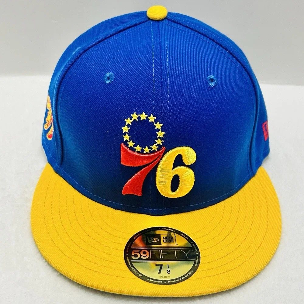 New‎ Era Philadelphia 76ers Blue 2-Tone 59FIFTY Fitted Hat Cap 7 1/8 NBA